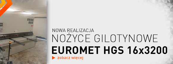 Hydrauliczne nożyce gilotynowe EUROMET HGS 16x3200